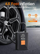 Inflador de neumáticos, compresor de aire portátil, 22 cilindros, b...