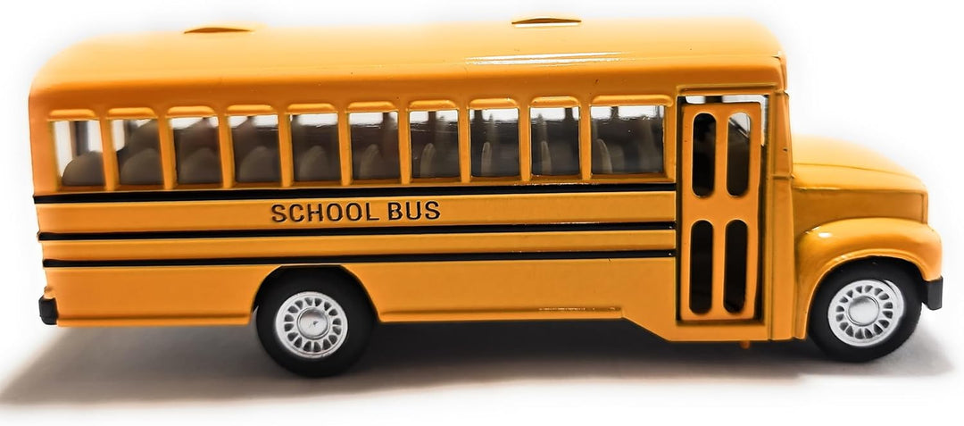 KiNSMART KiNSFUN Autobús escolar amarillo de 5 pulgadas