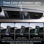 Ambientador inteligente para automóvil, difusor de ambientador de coche con 3 modos ajustables, aromatizante recargable para Carro con 8 piezas de aceite esencial, de larga duración, negro