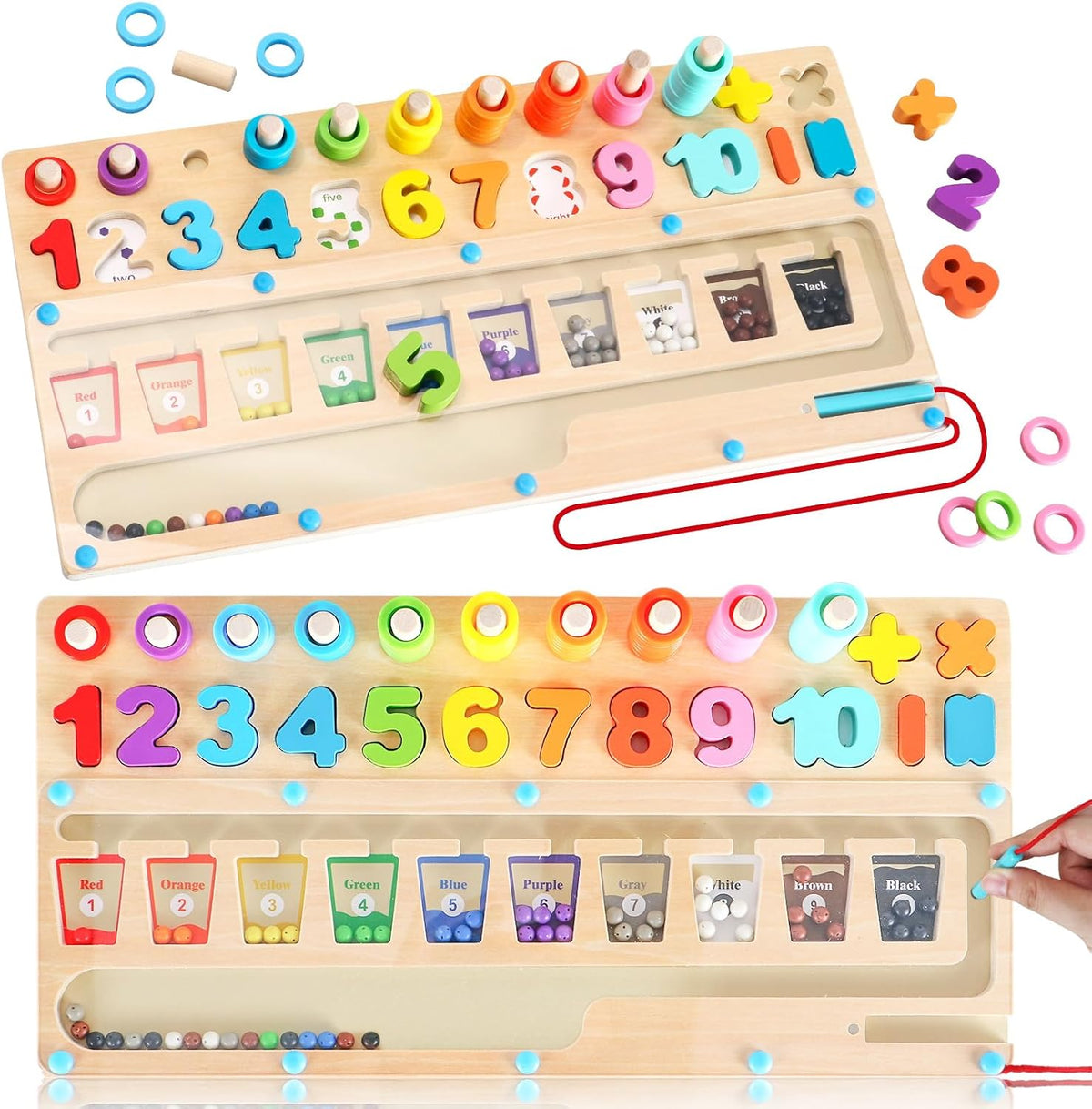 Rideomon Juguetes Montessori 3 en 1 para niños de más de 3 años, ju...