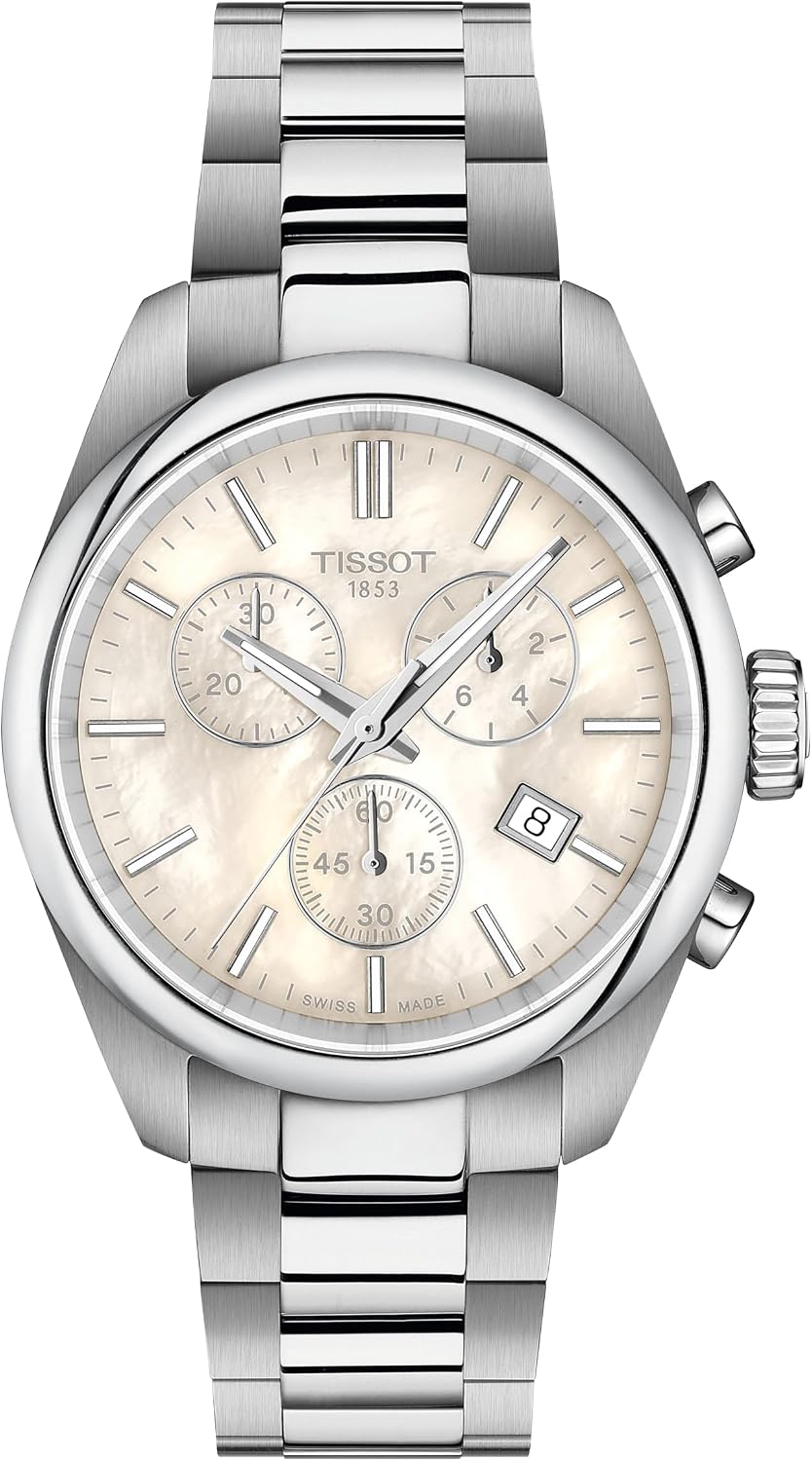 Tissot PR 100, cronógrafo de cuarzo suizo, 1.417 in, reloj para mujer