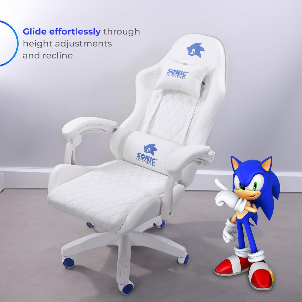 Sonic the Hedgehog - Silla reclinable para juegos con altura ajustable