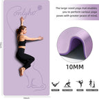 Tapete de yoga extra grande de 0.394 in de grosor, ancho y largo, antideslizante, resistente a desgarros, para entrenamientos en interiores, hogar, pilates y gimnasio, adecuado para hombres y mujeres