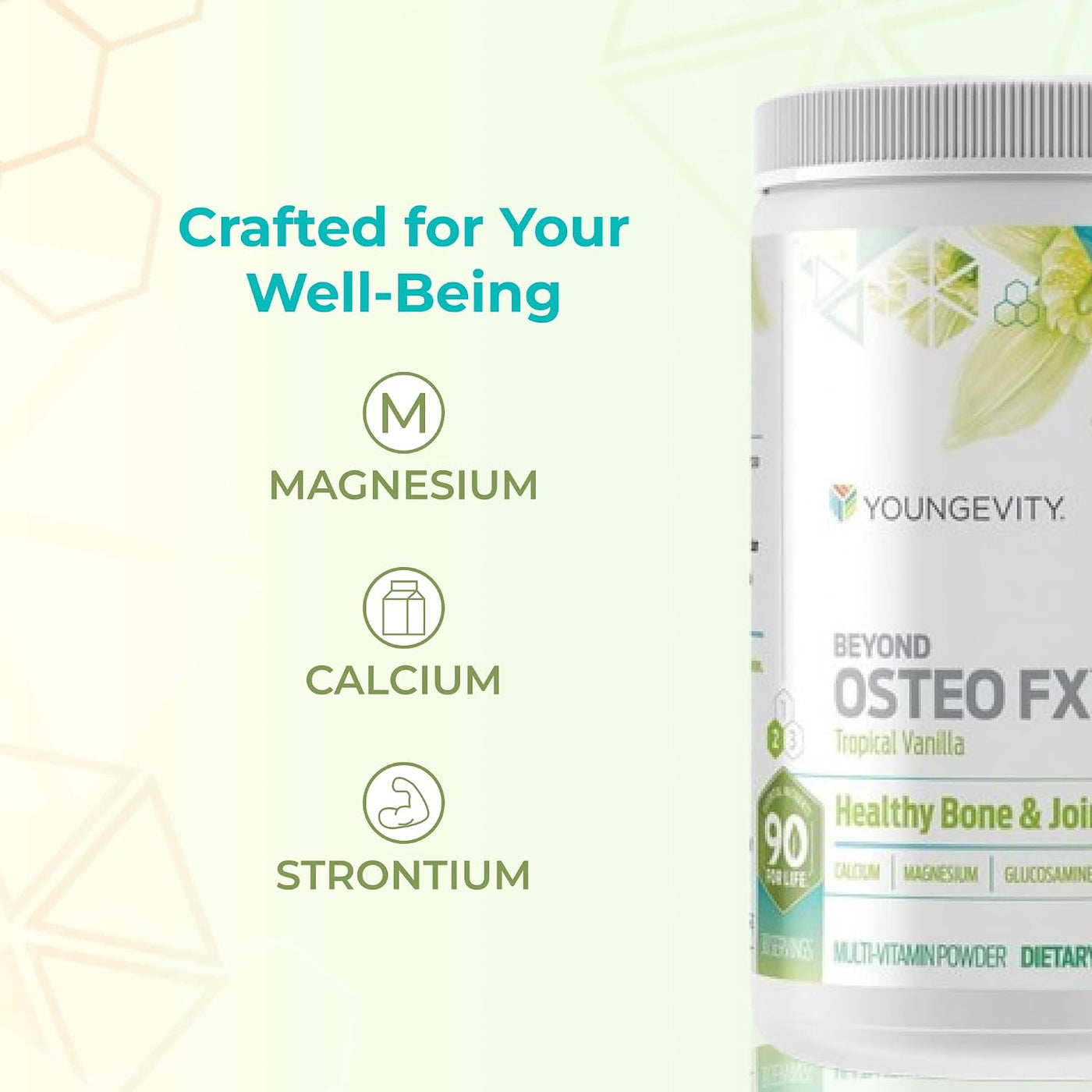 Youngevity Beyond Osteo FX - Vainilla tropical | Apoyo saludable pa...