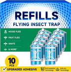 Paquete de 10 repuestos para trampas de insectos voladores, compatibles con trampa de insectos voladores M364 M364A y Max, atrapa mosquitos, moscas domésticas y de frutas