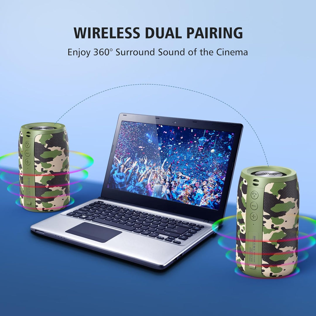 ZEALOT Altavoz Bluetooth portátil, S32 al aire libre, impermeable I...