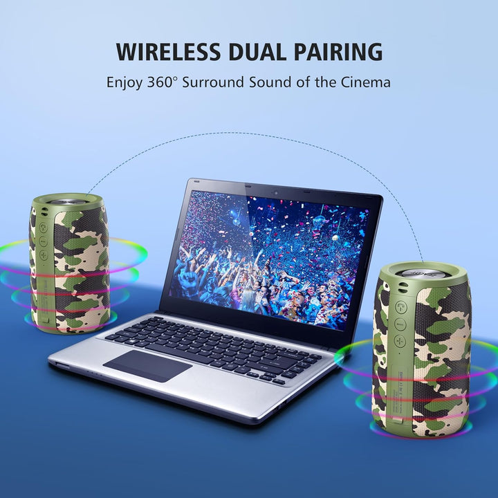 ZEALOT Altavoz Bluetooth portátil, S32 al aire libre, impermeable I...