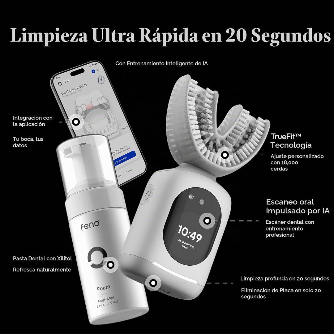 3 piezas de pasta dental de espuma Feno con xilitol y menta silvest...