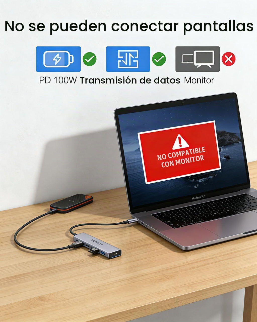 FORIDA, hub USB 2.0 de 7 puertos