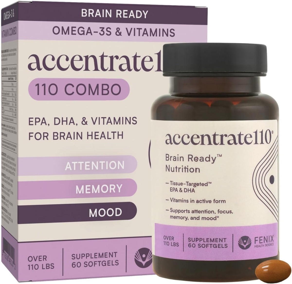 Accentrate 110 - Suplemento Focus - Complejo de vitamina B metilado...
