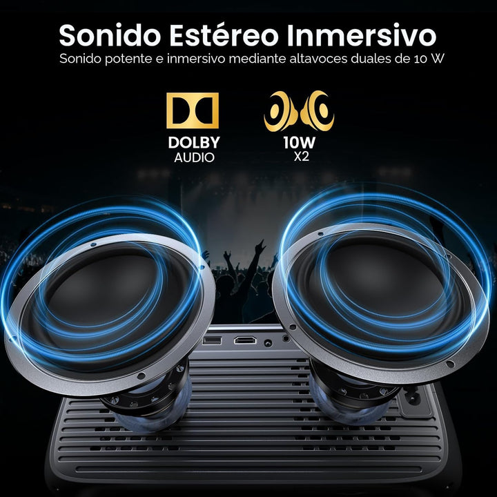 Proyector para exteriores de Google TV con licencia oficial ANSI 20...