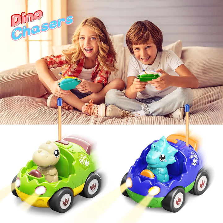 Kidz do 2 Pack Juguetes de dinosaurio con control remoto para niños...