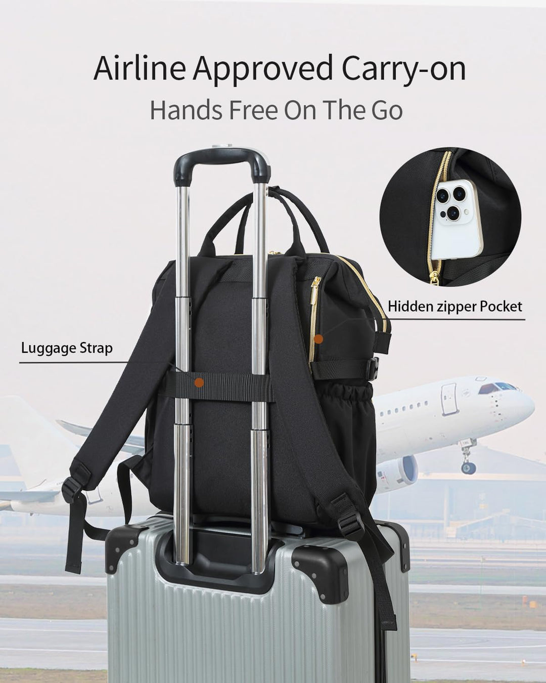 VANKANY Bolsa de libros para mujer, mochila para laptop, bolsas de...