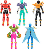Power Rangers Dino Fury Paquete de Equipo, Figuras de Acción de 6 Pulgadas, Juguetes para Niños y Niñas de 4 Años, Set de Figuras de Acción, Juguetes de Superhéroes (Exclusivo de Amazon)