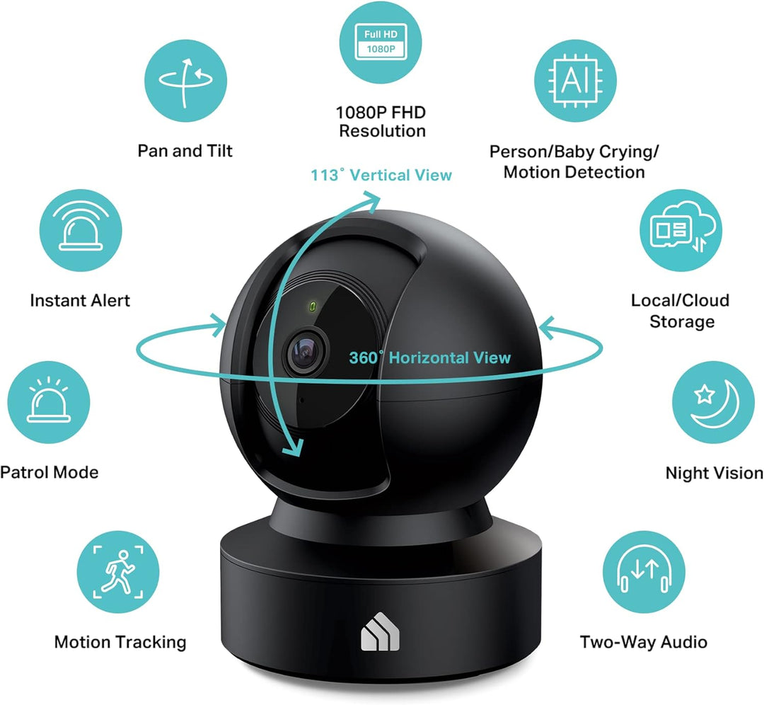 Kasa Smart - Cámara de seguridad interior Pan-Tilt para el hogar, c...