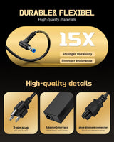Compatible con cargador de laptop HP 65W 45W Smart Blue Tip adaptad...