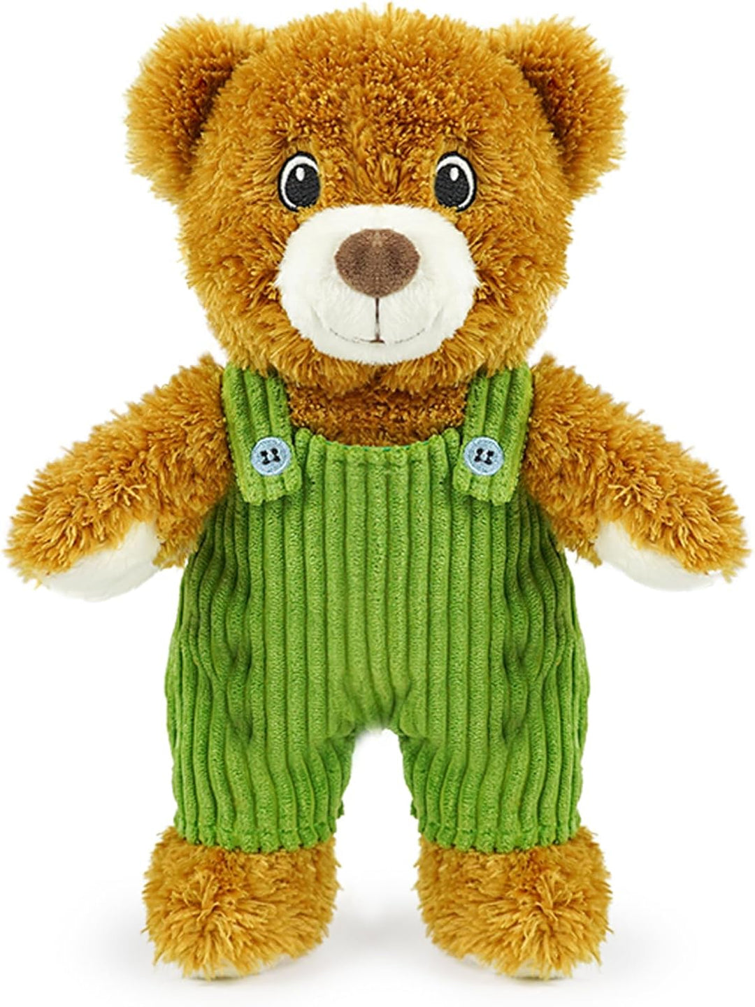 JUSTQUNSEEN Lindo oso de peluche para bebé con overol verde, muñeca...