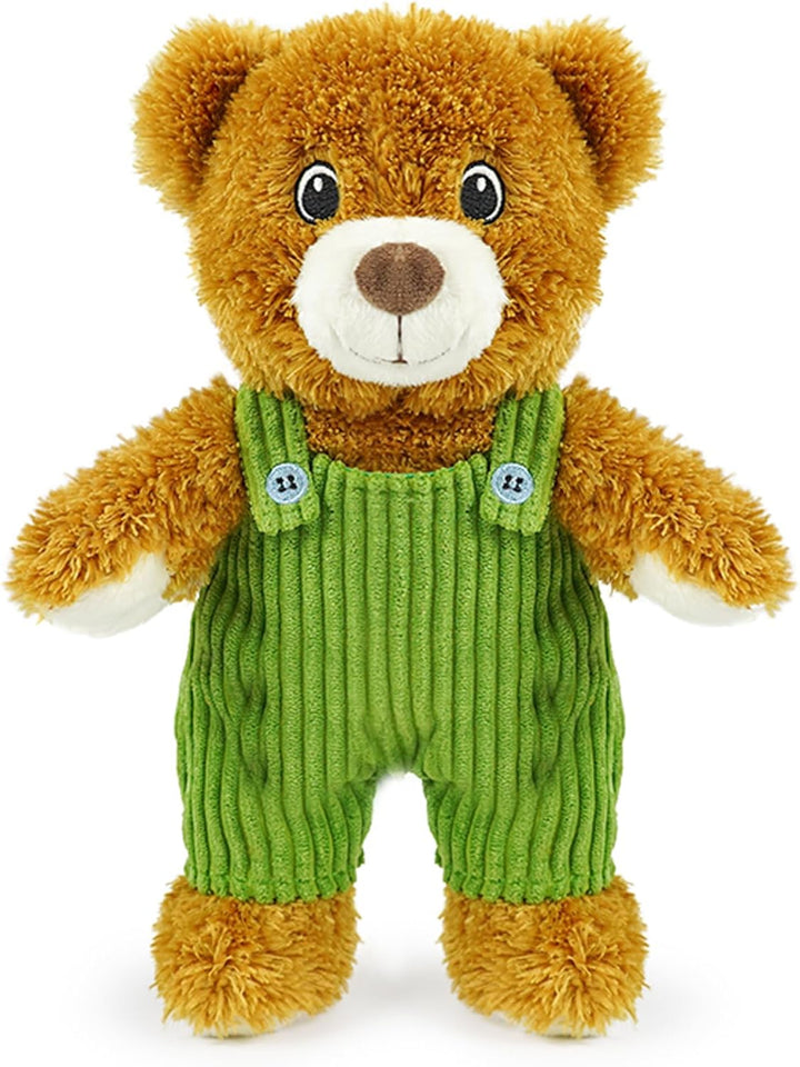 JUSTQUNSEEN Lindo oso de peluche para bebé con overol verde, muñeca...