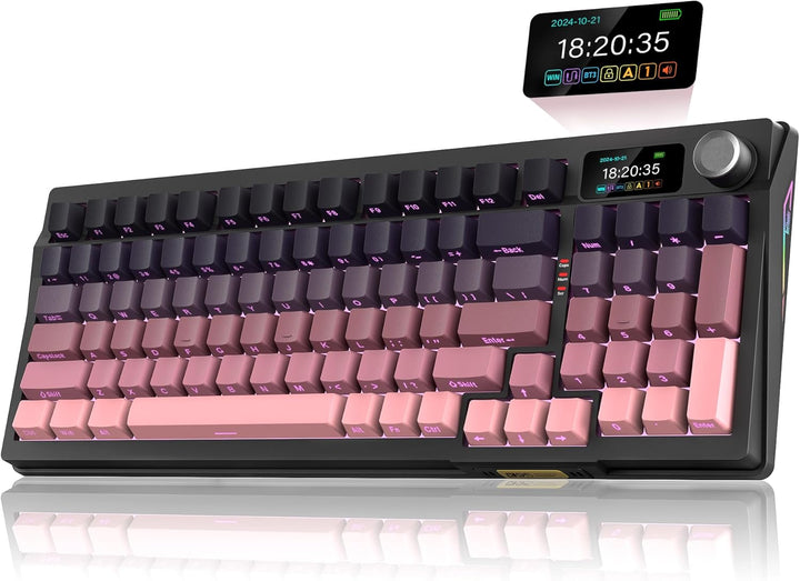RedThunder K95 Teclado mecánico inalámbrico, pantalla TFT y perilla...