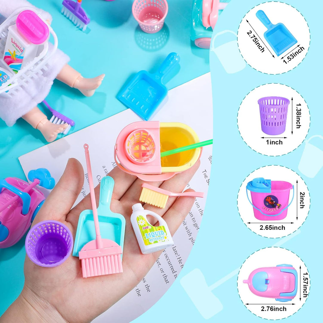 22 Piezas de Mini Suministros de Limpieza para Casa de