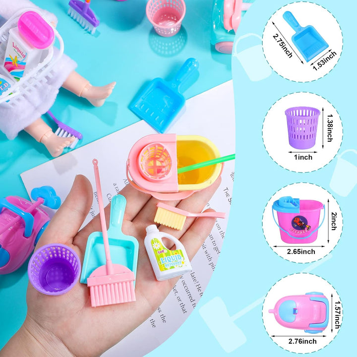 22 Piezas de Mini Suministros de Limpieza para Casa de