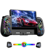 VOYEE controles Switch para Switch/OLED, con Joystick de efecto Hall negro