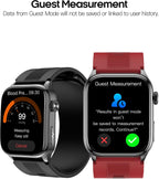 Smart Watch para Hombres y Mujeres con Diseño de Correa con Airbag, Pantalla AMOLED de 2.06", Monitor de Ritmo Cardíaco y Presión Arterial, Oxígeno en Sangre y Seguimiento del Sueño, 136 Modos Deportivos Fitness Tracker (Negro)