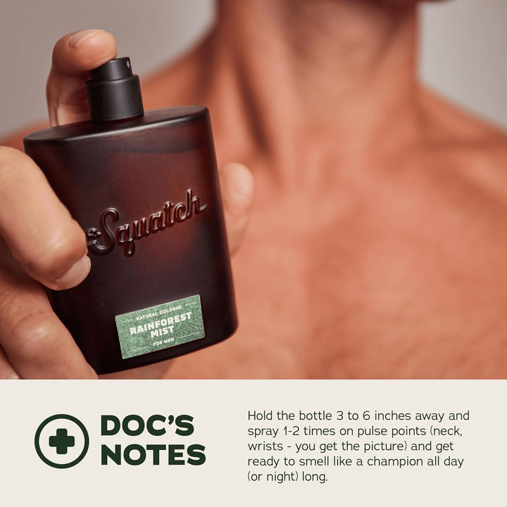 Dr. Squatch Colonia natural para hombres, tecnología Scent-Lock e i...