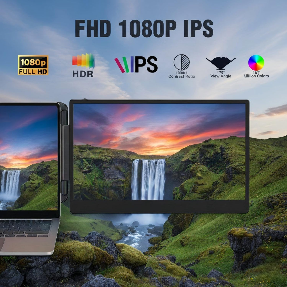 APILDELLA Extensor de pantalla para laptop de 14 pulgadas, monitor...