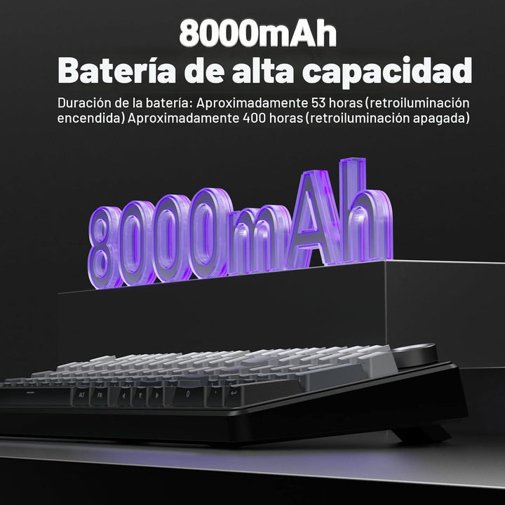 AULA Teclado mecánico inalámbrico F99 Pro con perilla, estructura d...