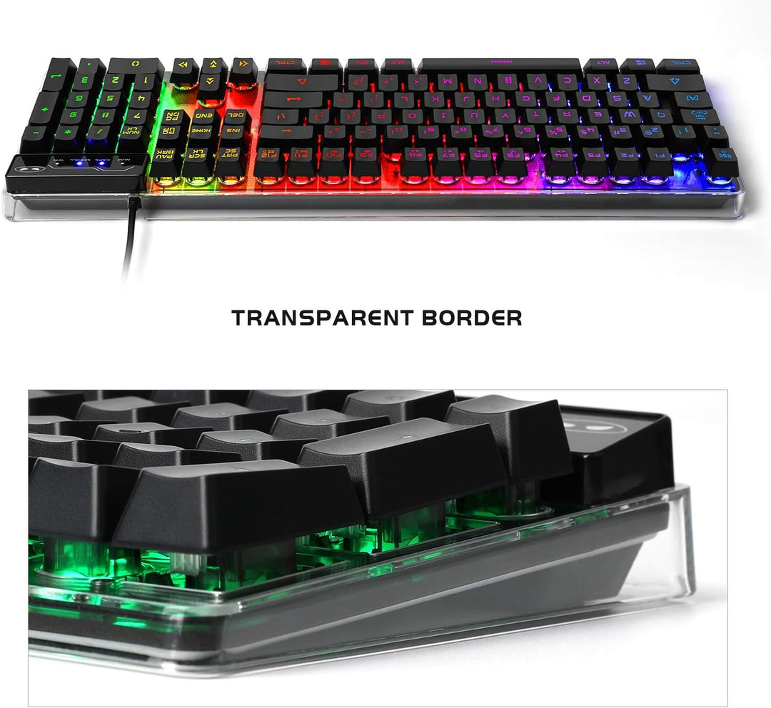 Combo de teclado y mouse para juegos, teclado con retroiluminación...