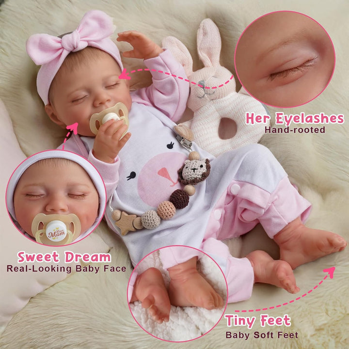BABESIDE Muñecas Reborn de bebé realistas - Muñeca bebé recién naci...