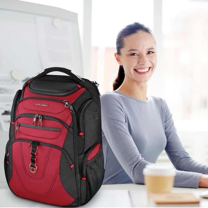 KROSER Friendly Mochila de viaje para laptop de 17.3 pulgadas, XXXL...