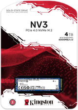 SSD Kingston NV3 4TB M.2 2280 NVMe | PCIe 4.0 generación 4x4 | Hast...