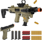 Pistola de juguete de dos modos, rifle de francotirador con carcasa que expulsa pistolas de juguete realistas de bala suave con 80 balas suaves, 40 conchas para juegos de disparos al aire libre, Navidad, Halloween, regalos de cumpleaños