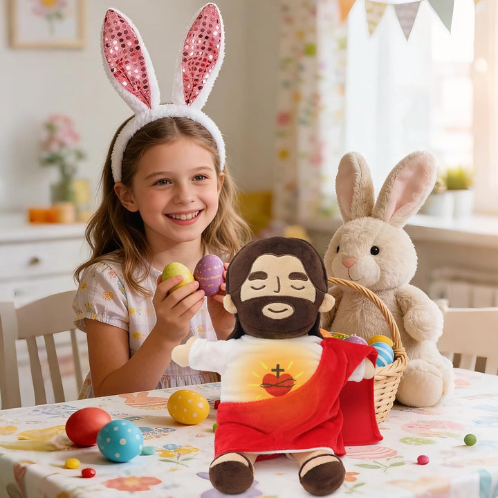 Yelakey Peluche de Jesús que respira, muñeca de peluche de Jesús co...