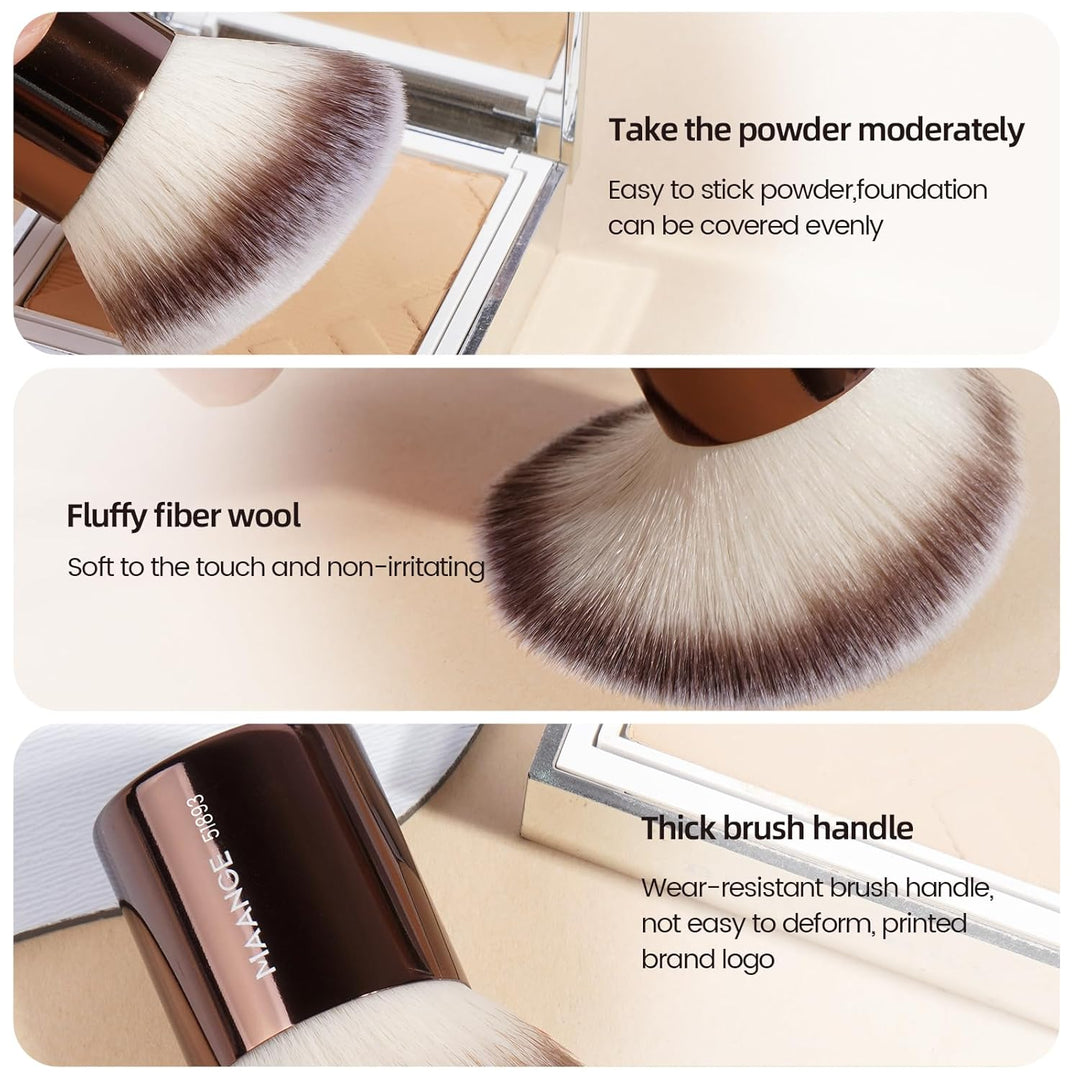 MAANGE 8 brochas de maquillaje con bolsa, pinceles de maquillaje mu...