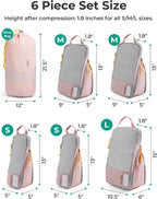 BAGSMART Cubos de compresión para artículos esenciales de viaje