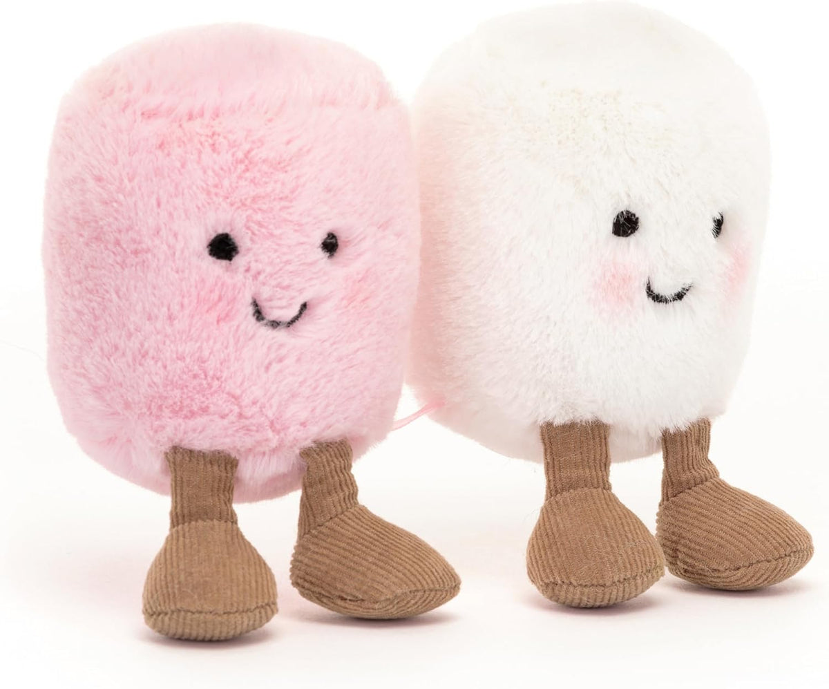 Jellycat Peluche de comida de malvaviscos rosa y blanco