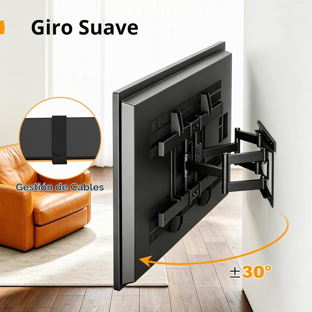 Soporte de pared ultra delgado de 1,3" para televisores de 32 a 75