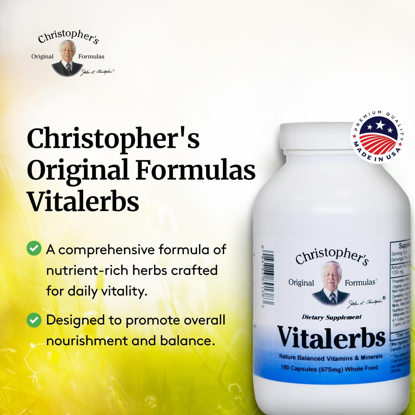 Christopher's Original Formulas Vitalerbs, suplemento herbario rico...