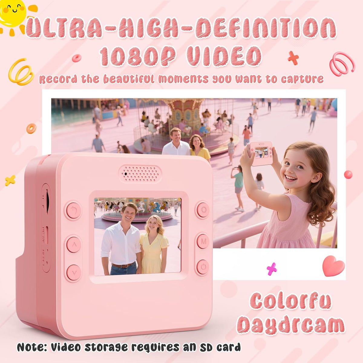 Cámara para Niños con Impresión Instantánea Juguetes para Niñas Ado...