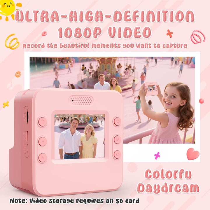Cámara para Niños con Impresión Instantánea Juguetes para Niñas Ado...