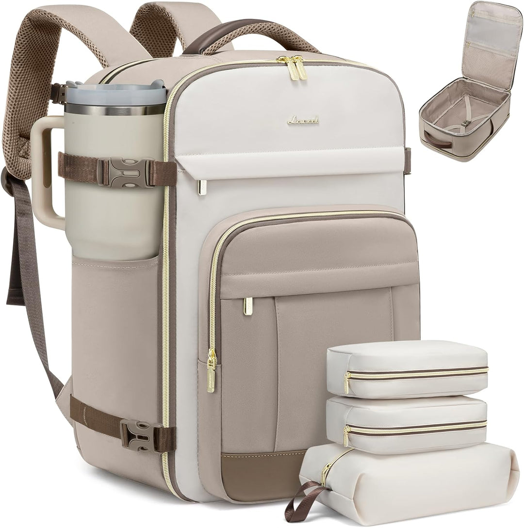 LOVEVOOK Mochila de viaje de 50L para mujeres y hombres, mochila de...