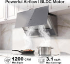 Campana extractora inclinada R-Max3 1200 CFM de 30 pulgadas, gesto