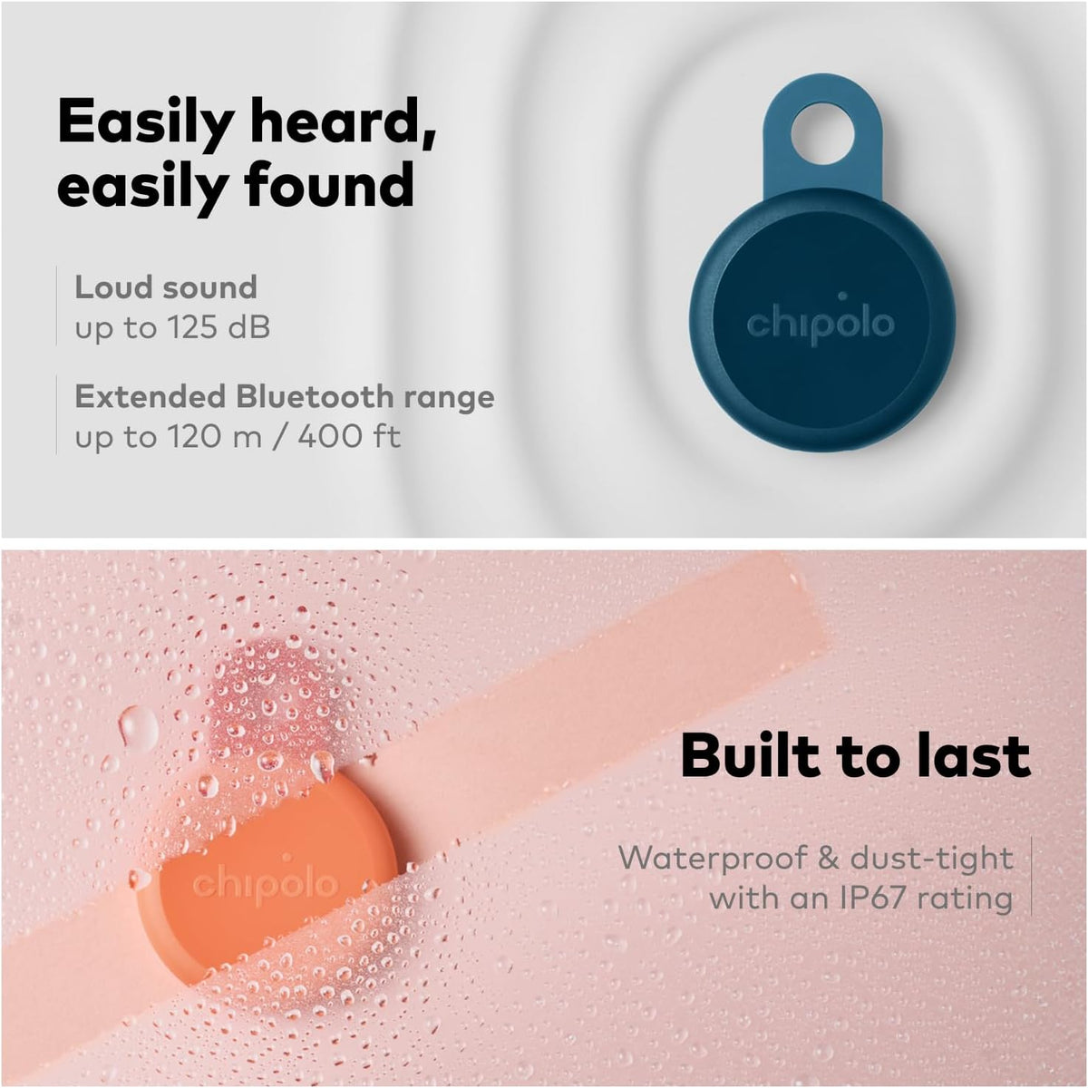 Chipolo LOOP - Etiqueta de seguimiento Bluetooth recargable - Paquete de 4