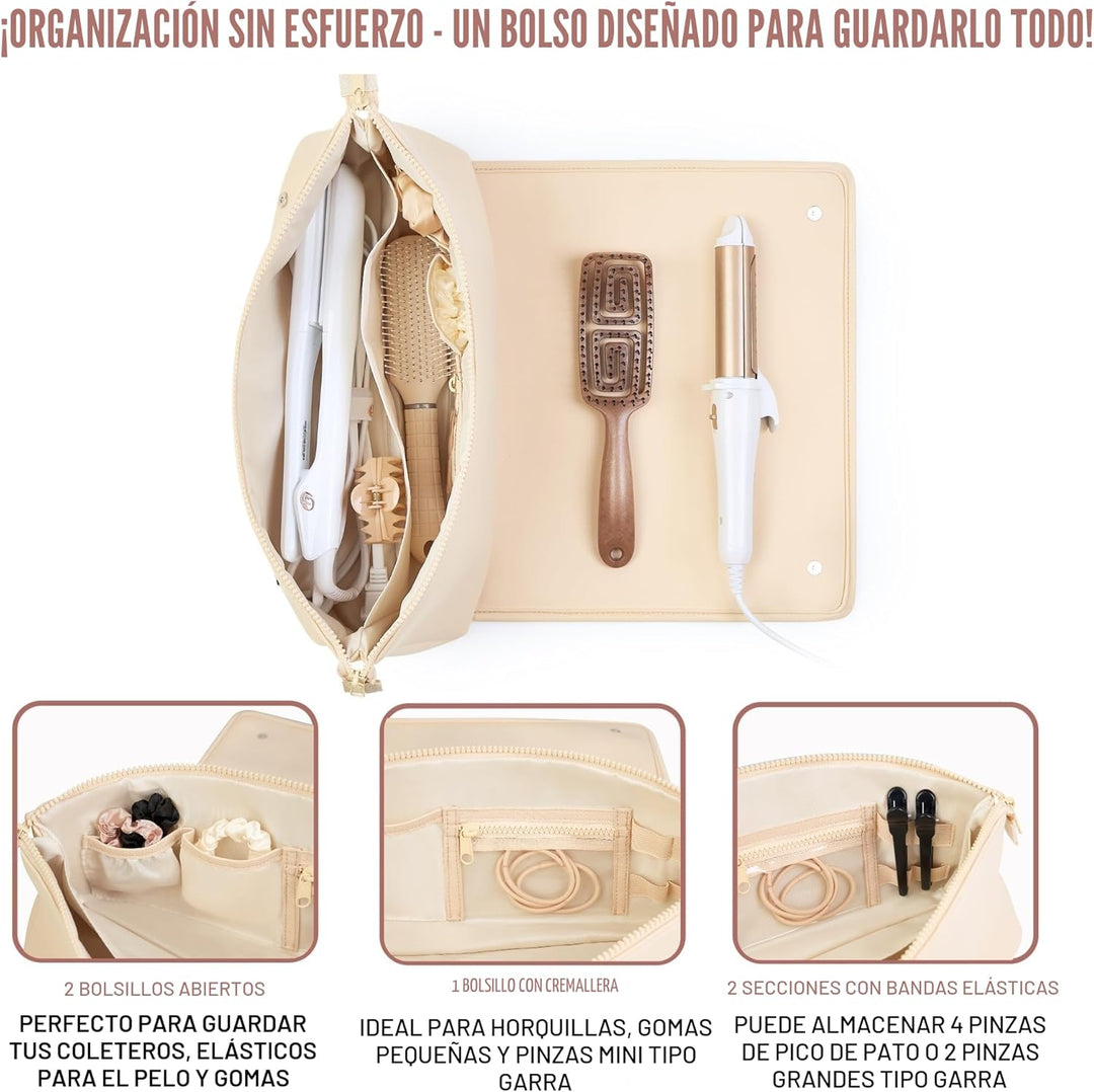 BAREFOOT CARIBOU Bolsa de viaje para herramientas para el cabello y...