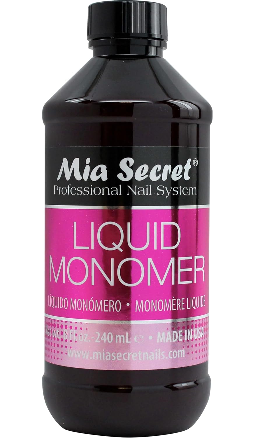 Mia Secret Monómero líquido 8 oz. Sistema profesional de uñas acríl...