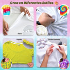 Kits de teñido anudado de bricolaje, juego de teñido anudado todo en