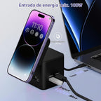 Estación de acoplamiento USB C para laptop con soporte de cargador MagSafe, adaptador multipuerto USB C Hub 9 en 1 con HDMI 4K, Ethernet de 1 Gbps, 3 USB 3.0, SD/TF, compatible con MacBook/Dell/HP